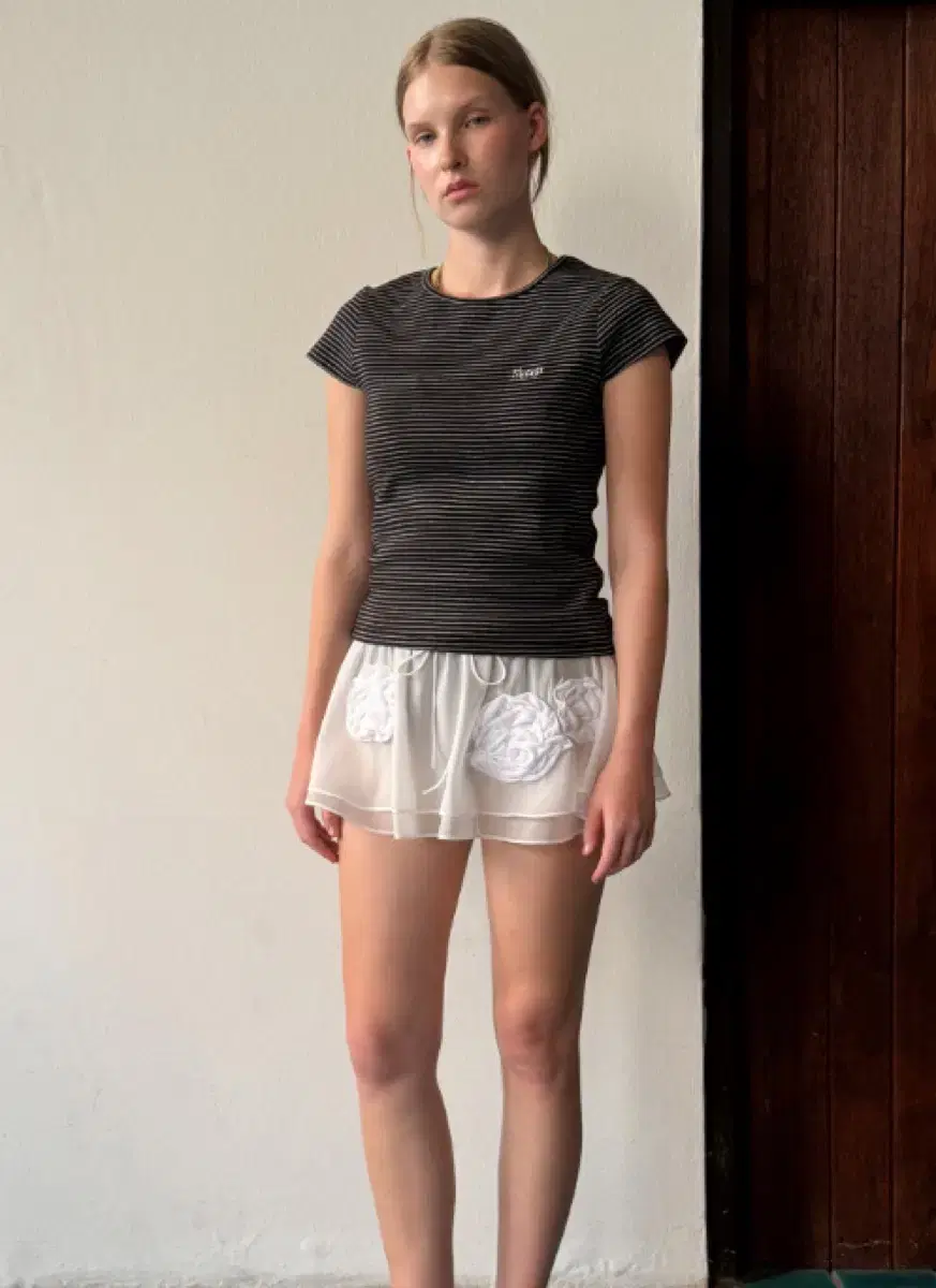 SINOON ■ Flower Sheer Layered Skirt SINOON